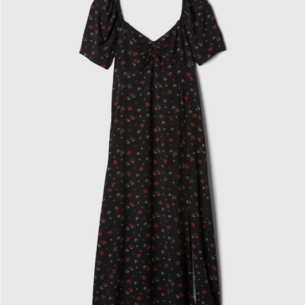 GAP Black  Floral Dress XL - Picture 2 of 7